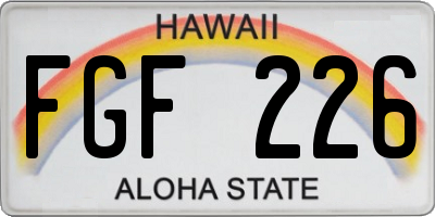 HI license plate FGF226