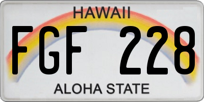 HI license plate FGF228