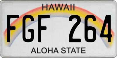 HI license plate FGF264