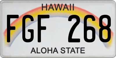 HI license plate FGF268
