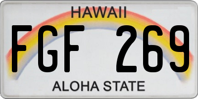 HI license plate FGF269