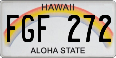 HI license plate FGF272