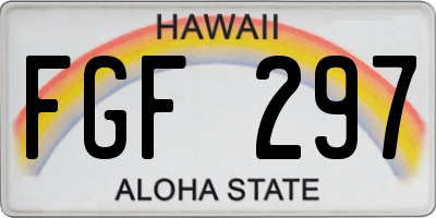 HI license plate FGF297