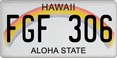 HI license plate FGF306