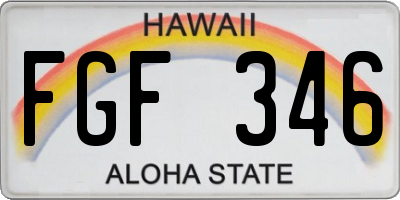 HI license plate FGF346