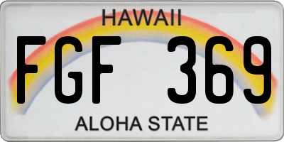 HI license plate FGF369