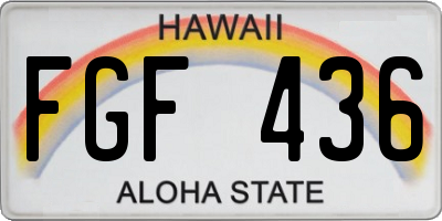 HI license plate FGF436