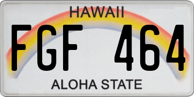 HI license plate FGF464