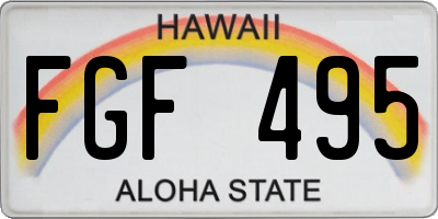 HI license plate FGF495