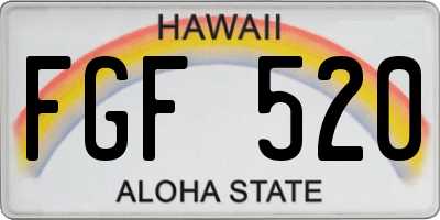HI license plate FGF520