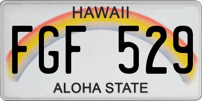 HI license plate FGF529