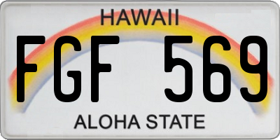 HI license plate FGF569
