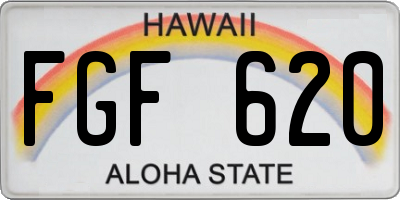 HI license plate FGF620