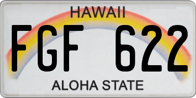 HI license plate FGF622