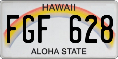 HI license plate FGF628