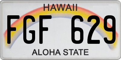 HI license plate FGF629