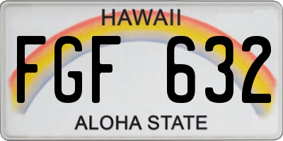 HI license plate FGF632