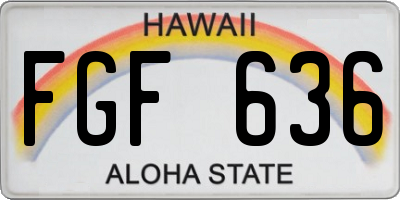 HI license plate FGF636