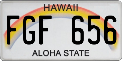 HI license plate FGF656
