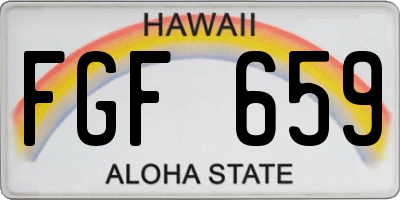 HI license plate FGF659