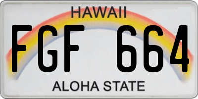 HI license plate FGF664