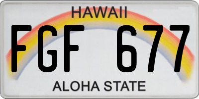 HI license plate FGF677