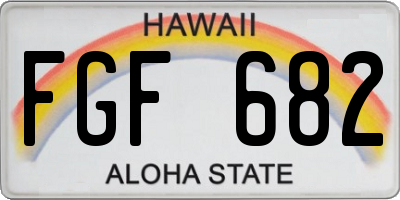 HI license plate FGF682