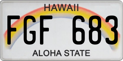 HI license plate FGF683