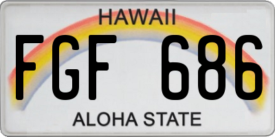 HI license plate FGF686