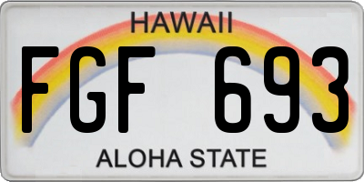 HI license plate FGF693