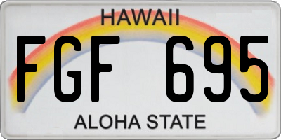 HI license plate FGF695