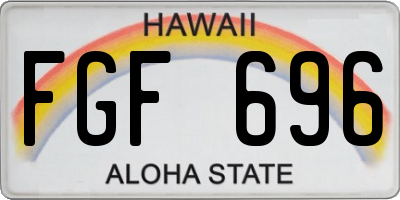 HI license plate FGF696