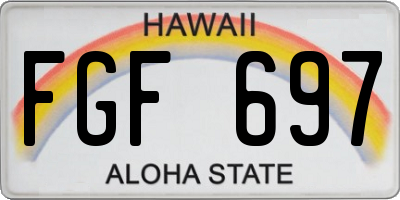 HI license plate FGF697