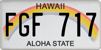 HI license plate FGF717
