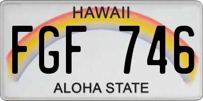 HI license plate FGF746