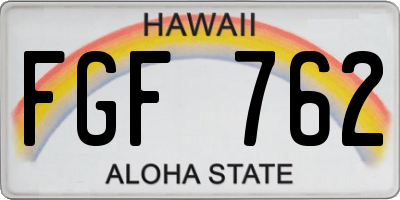 HI license plate FGF762