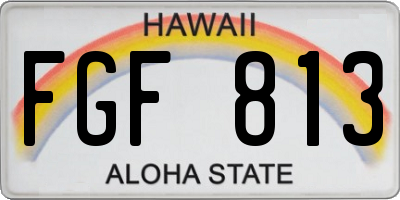 HI license plate FGF813