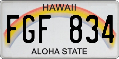 HI license plate FGF834