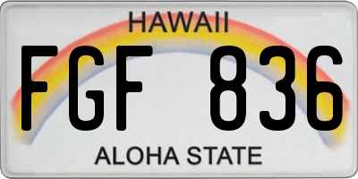 HI license plate FGF836