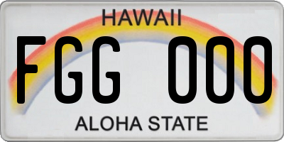 HI license plate FGG000
