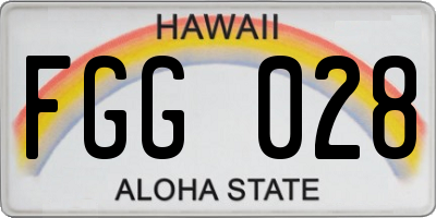 HI license plate FGG028