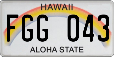 HI license plate FGG043