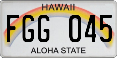 HI license plate FGG045