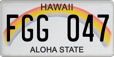 HI license plate FGG047