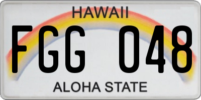 HI license plate FGG048