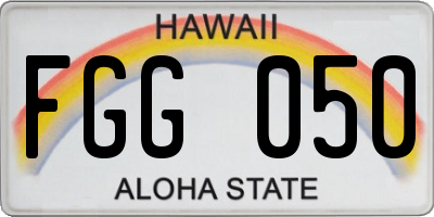 HI license plate FGG050
