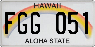HI license plate FGG051