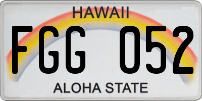HI license plate FGG052