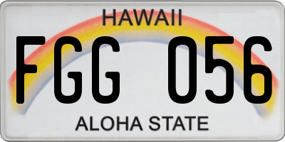 HI license plate FGG056