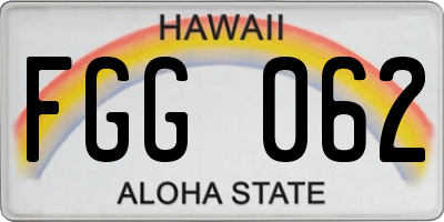 HI license plate FGG062